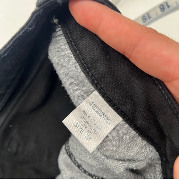 O2 DENIM Woman's Black High Rise Distressed Hem Skinny Jeans Size 28 - Picture 11 of 11